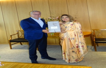 Amb Pooja Kapur had a productive meeting with Mr. Søren Skou, CEO of A.P. Moller Maersk.